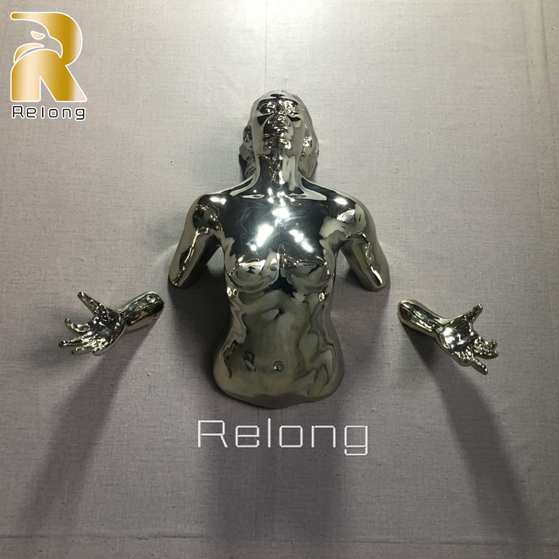 Art Ornament Life Size Abstract Metal Human Body Sculpture