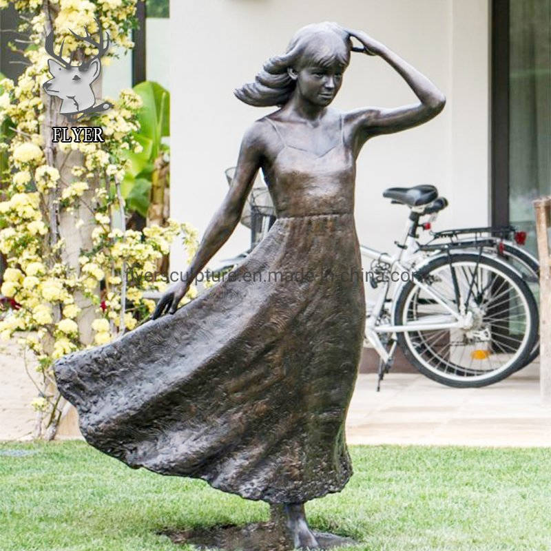 Outdoor Garden Decorative Sitting Naked Woman Sculpture Sexy Nude Girl Bronze Statue