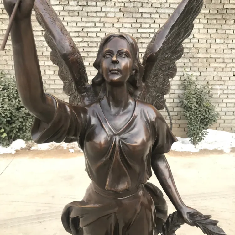 Bronze Angel Statue Detail