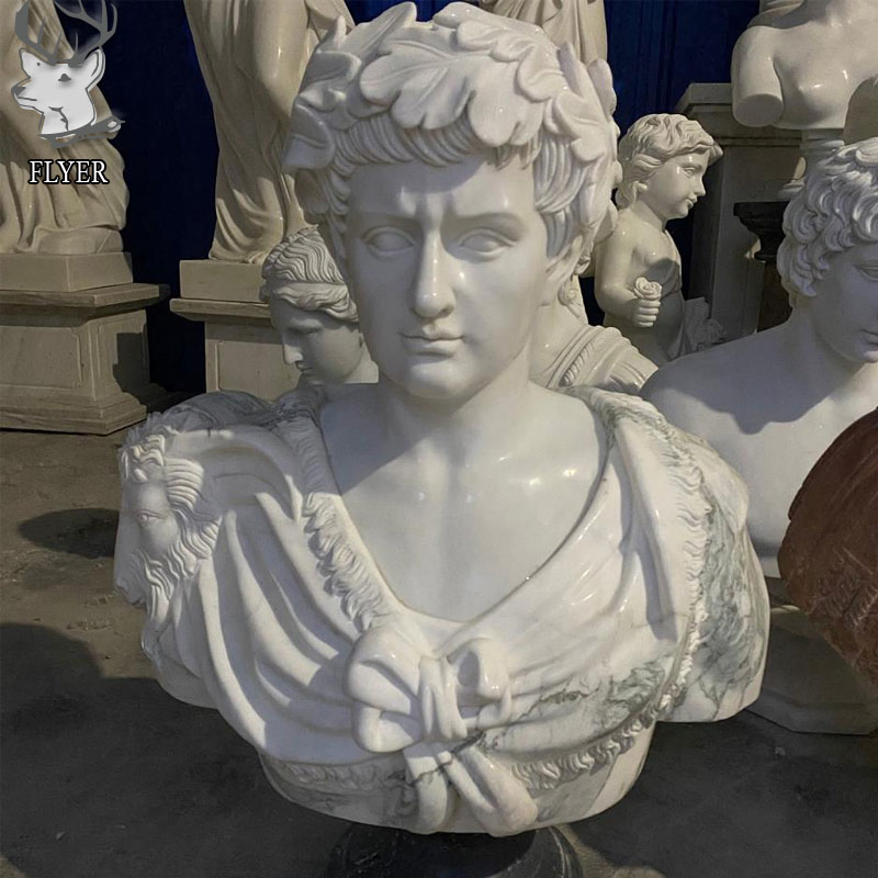 Indoor Home Decoration Polished Modern Art Abstract Marble Face Bust Statue