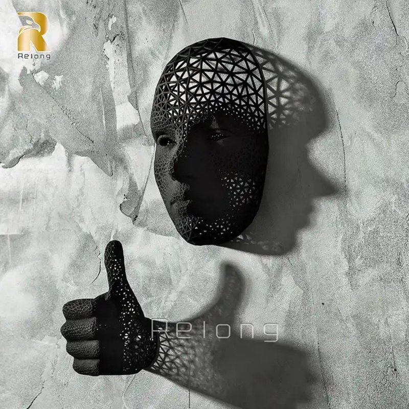 Modern Metal Art Abstract Figure Statue Stainless Steel Wire Human Body for Wall Decor