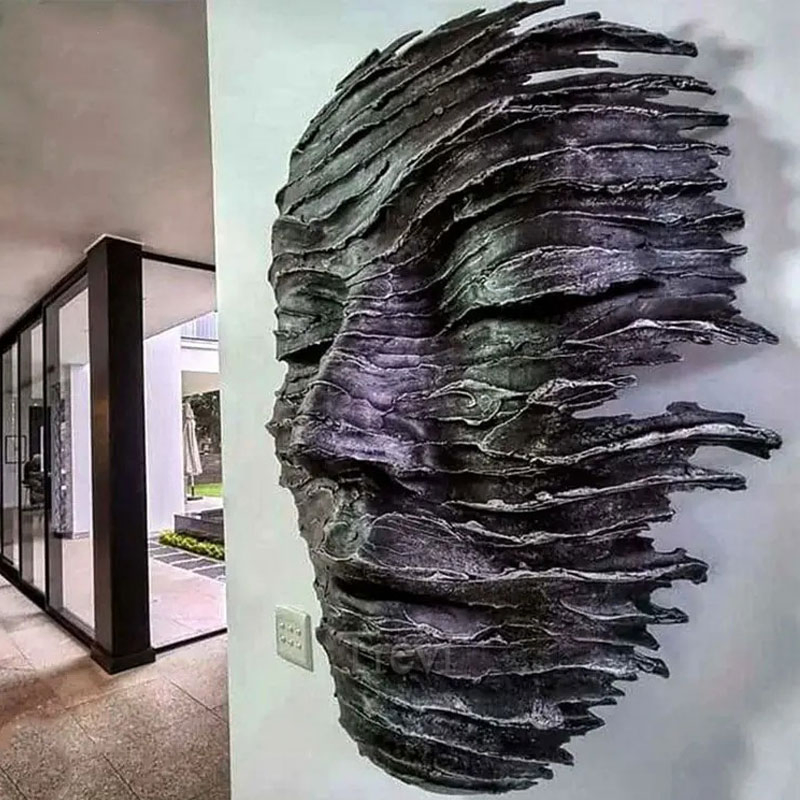 Outdoor Home Decoration Customized Modern Art Design Metal Face Cast Bronze Statue Large Abstract Bronze Face Statue