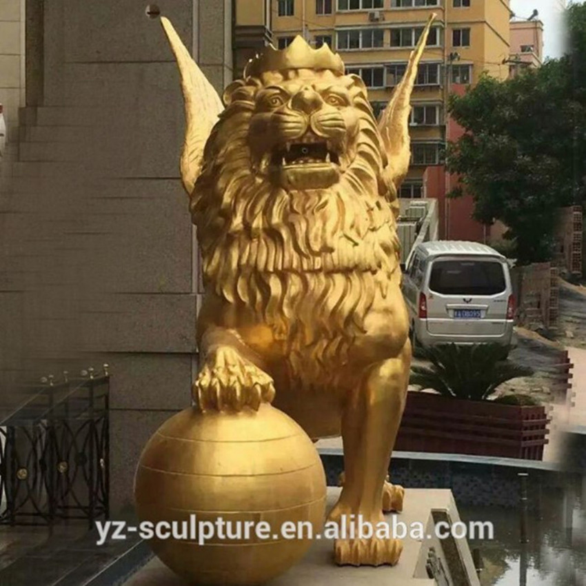 Outdoor Life Size Bronze Lions Sculpture for Decoration