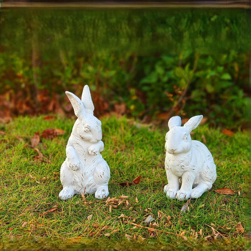 Enhance Your Home and Garden with Exquisite Resin Rabbit Statues
