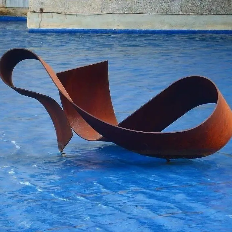 Corten Steel Sculpture View
