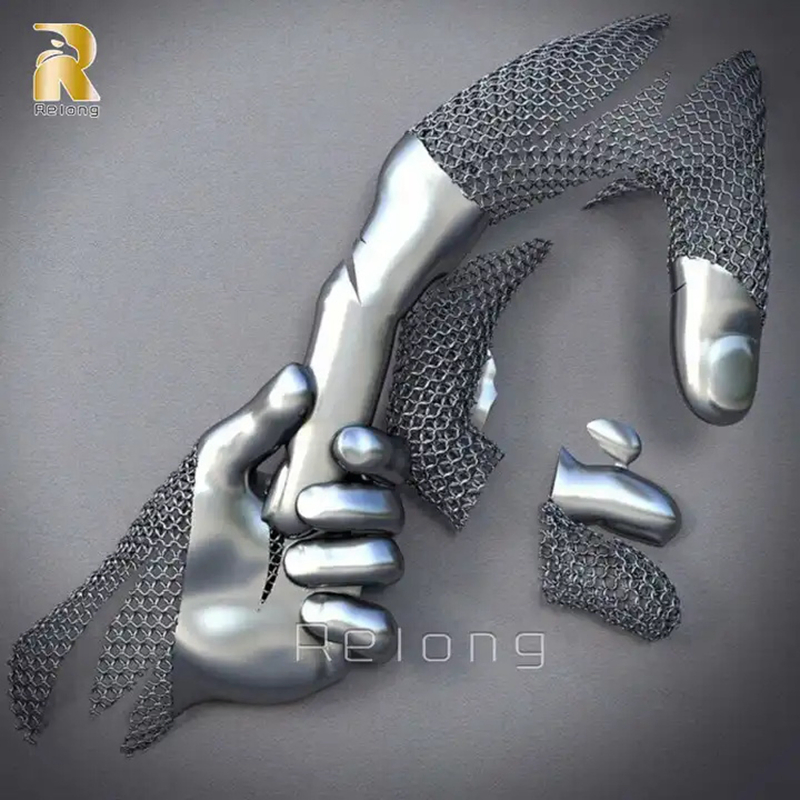 Modern Metal Art Abstract Figure Statue Stainless Steel Wire Human Body for Wall Decor