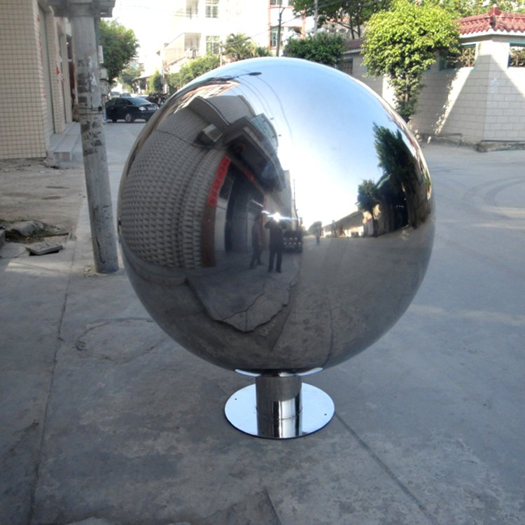 Premium 304 Stainless Steel Garden Fountain Ball - Mirror Polished Outdoor Decorative Sphere - Weatherproof &amp; Rustproof - EU Sculpture