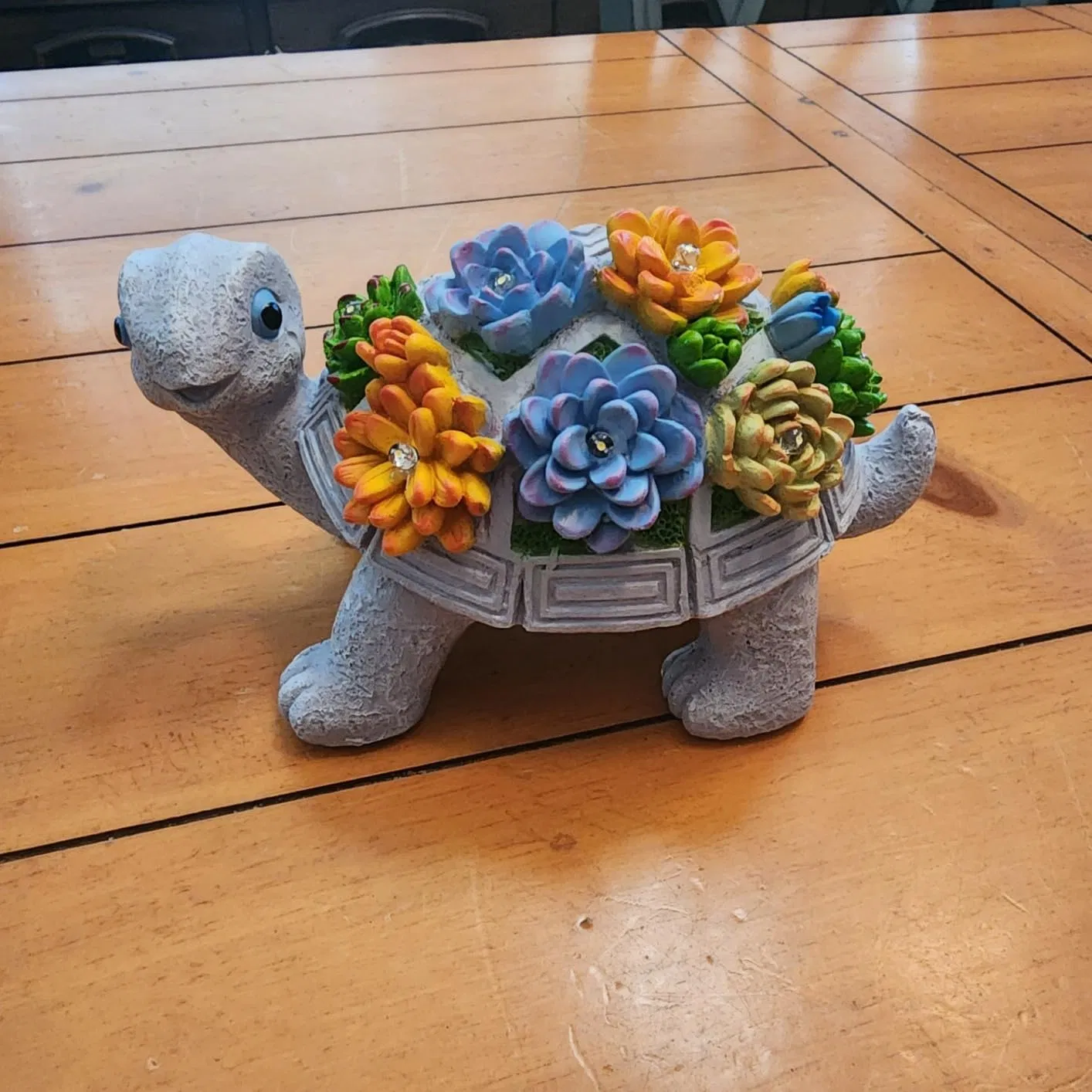 Solar Powered Resin Turtle Statues Outdoor Garden Lighting Decor Waterproof Cute Decor