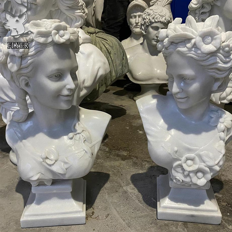 Indoor Modern Home Decoration Garden Marble Statue Customized Figure Marble Bust Sculpture