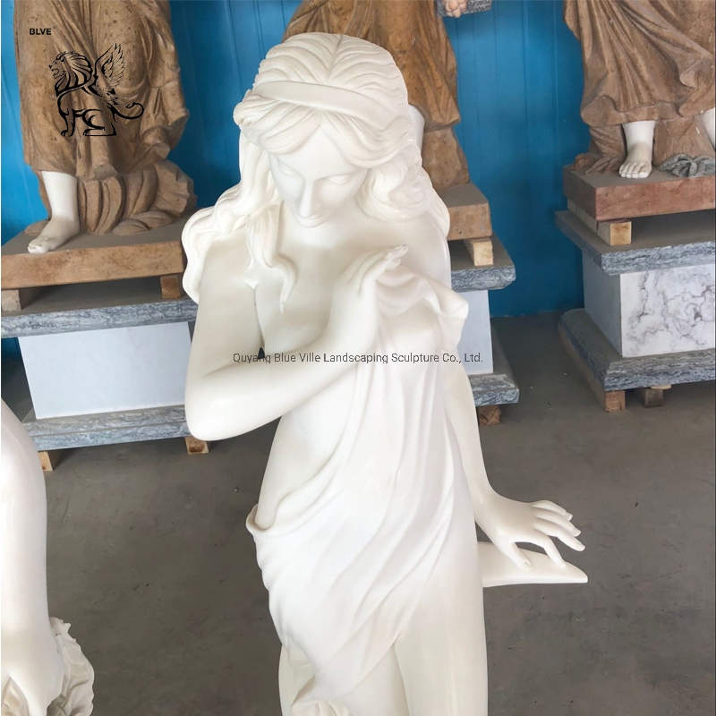 Life-Size Marble Statue Marble Sexy Girl Beauty Statue Mfsg-15