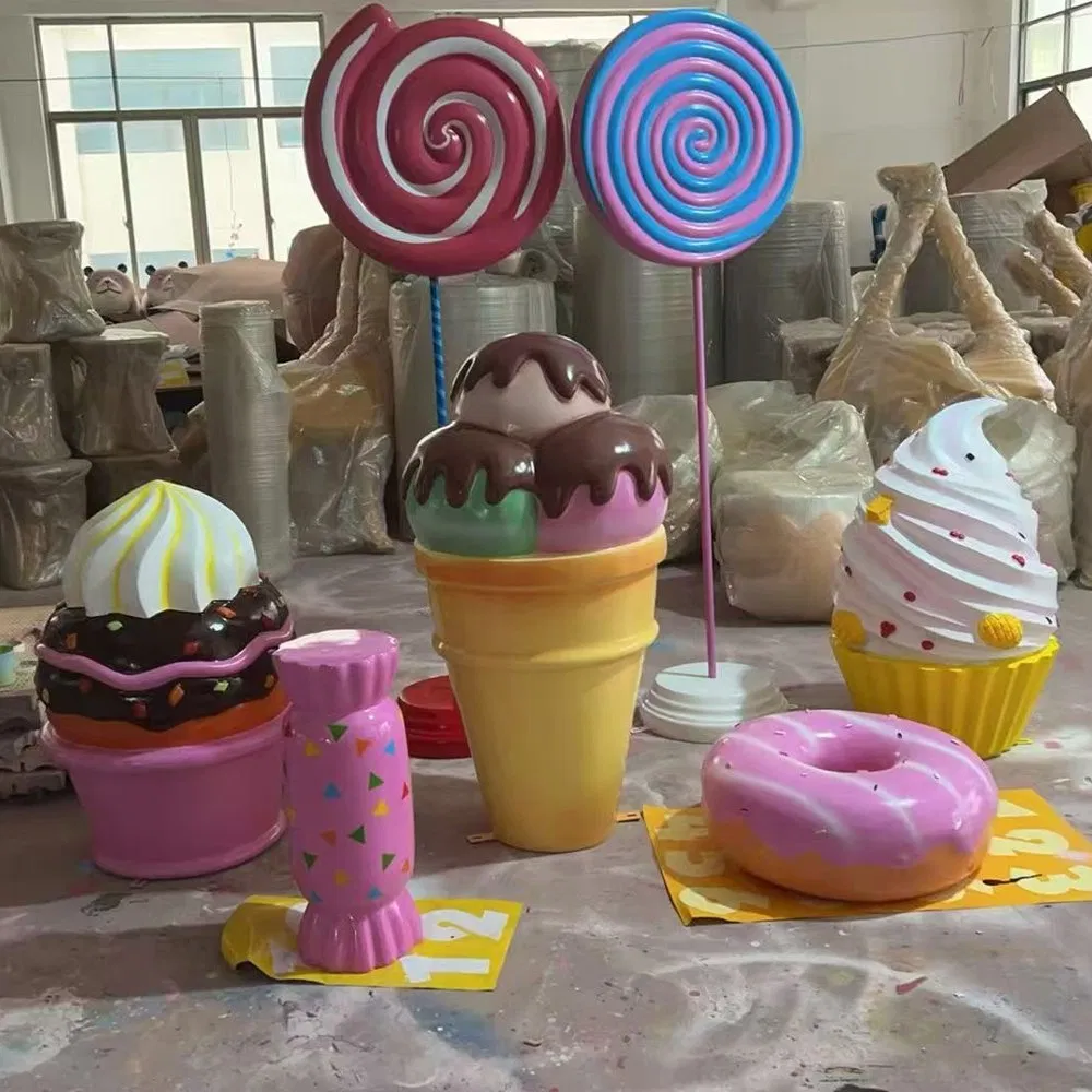 Custom Sweets Sculpture Fake Lollipop Candy Land Rental Props for Home Decoration