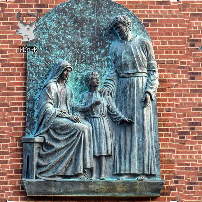 Life Size Outdoor Garden Decoration Religious Bronze Sculpture Relief Western Style Angel Relief Sculpture