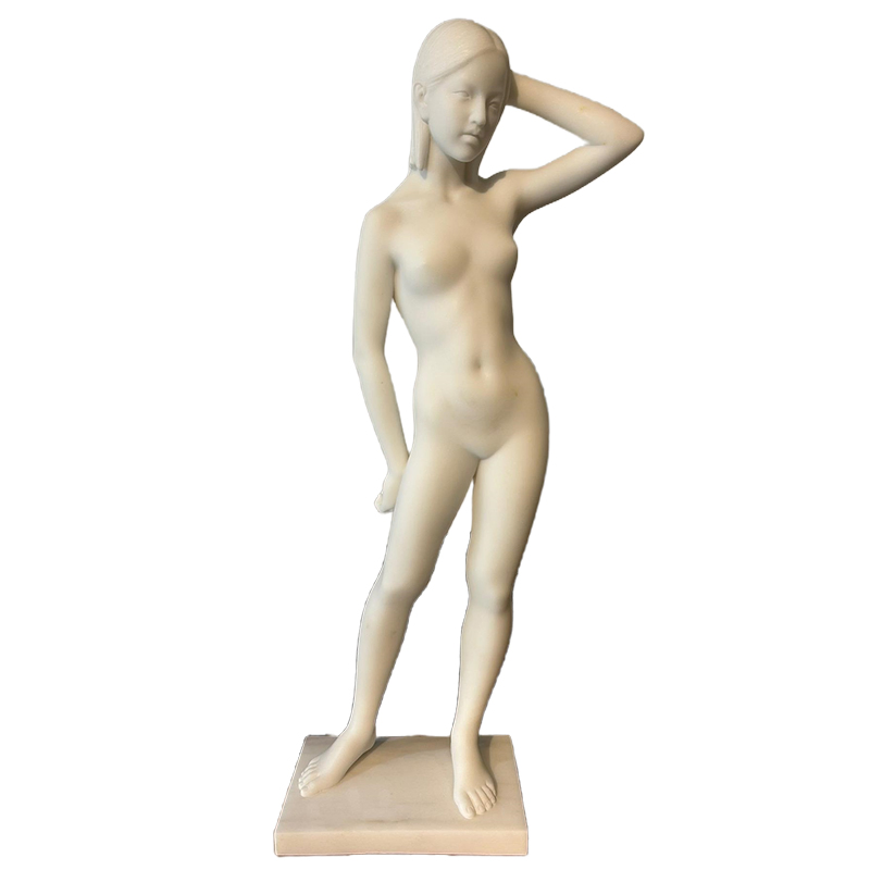 Small Size White Marble Stone Craft Custom Nude Woman Marble Sculputre Statue