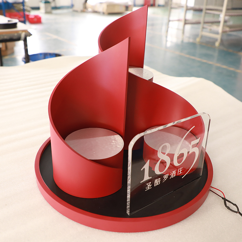 Custom LED Magnetic Display Levitating Rotation Wine Bottle Display Rack