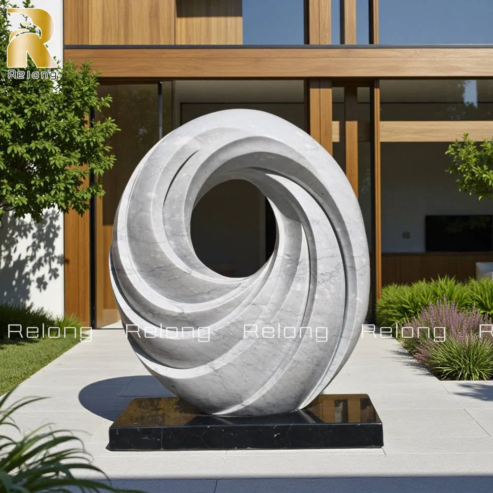 Outdoor Modern Garden Art Abstract Marble Sculpture Garden Statue for Sale