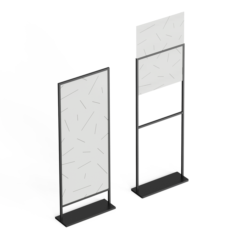 Shopping Mall Sales Promotion Stands Floor Type Metal Display Prop Poster