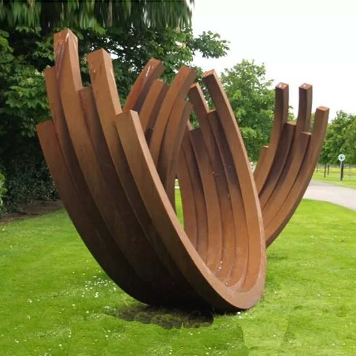 Decorative Metal Yard Art Rusty Garden Corten Steel Sculpture