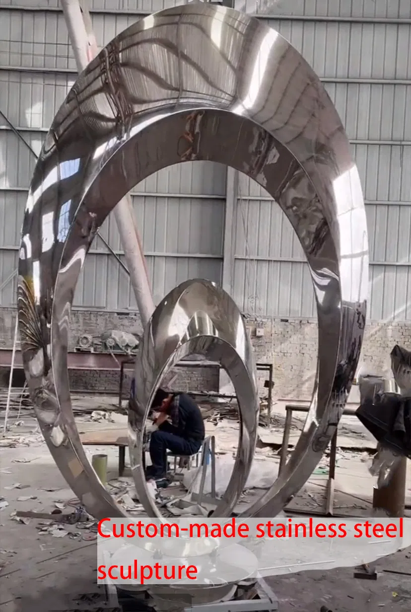 Painted White Garden Big Mushroom Abstract Metal Sculpture