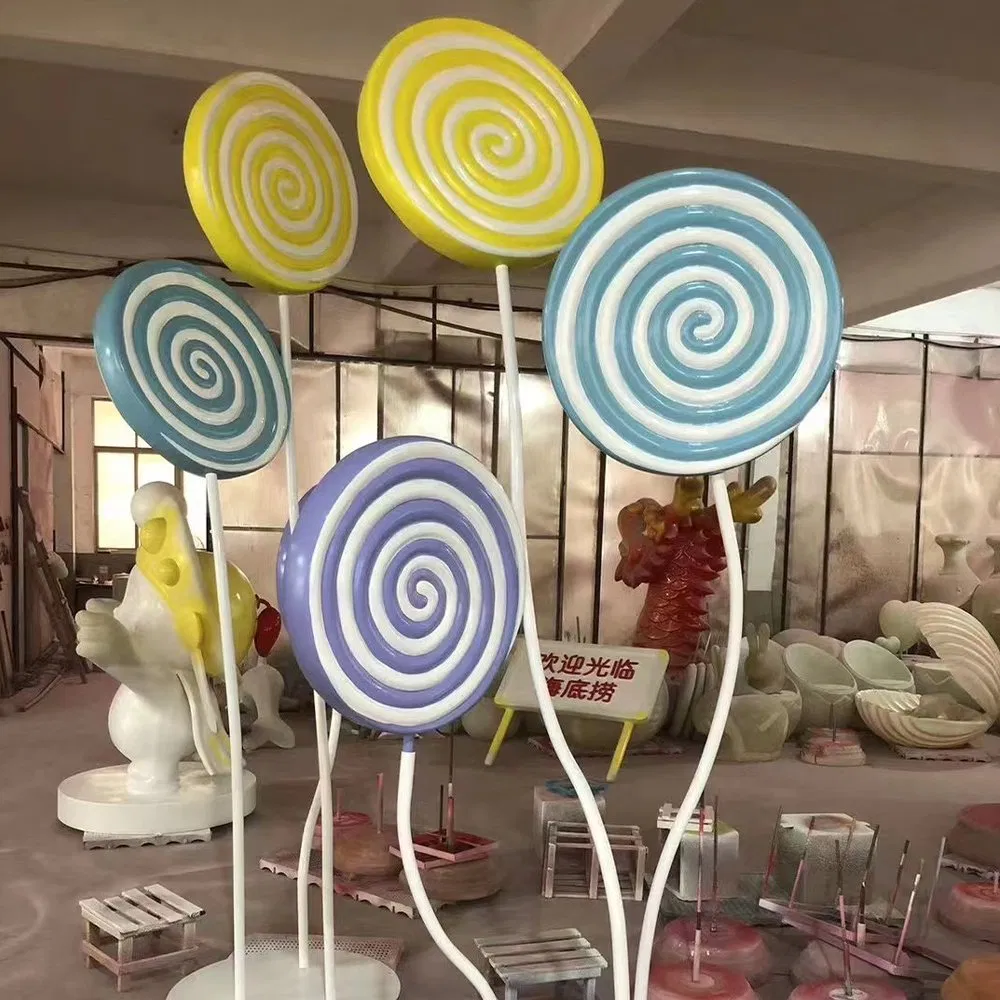 Garden Sculpture Outdoor Yard Fiberglass Candy Ice Cream Props