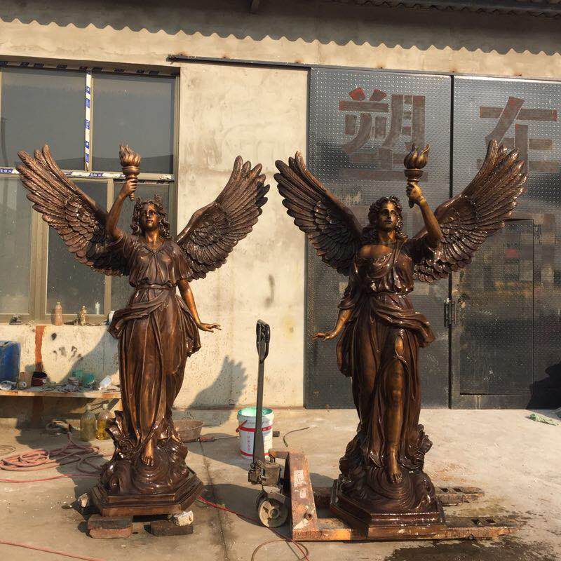 Life Size Metal Casting Bronze Angel Statue Sculpture for Indoor Outdoor Decoration