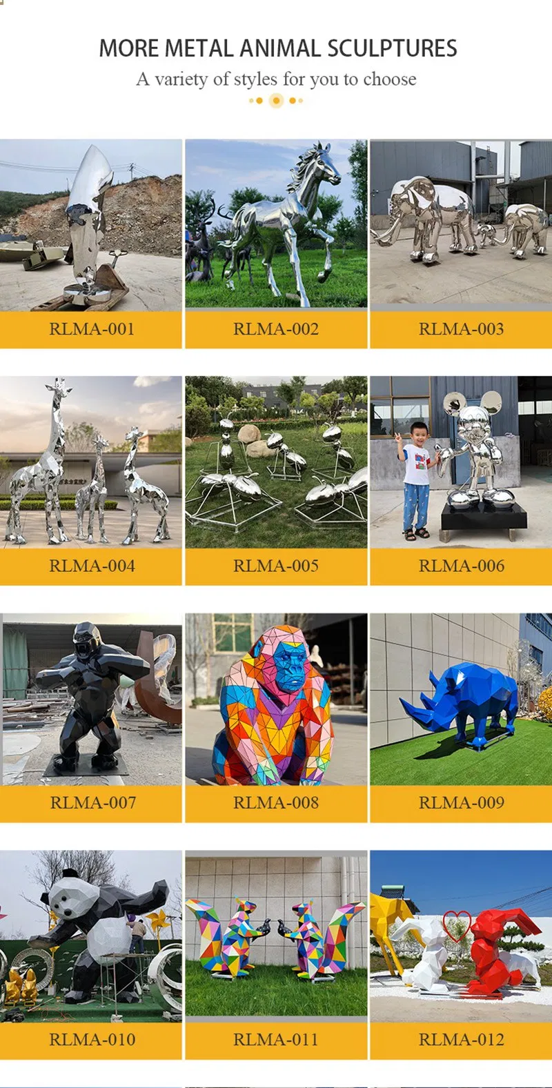 Stainless Steel Sculptures Catalog