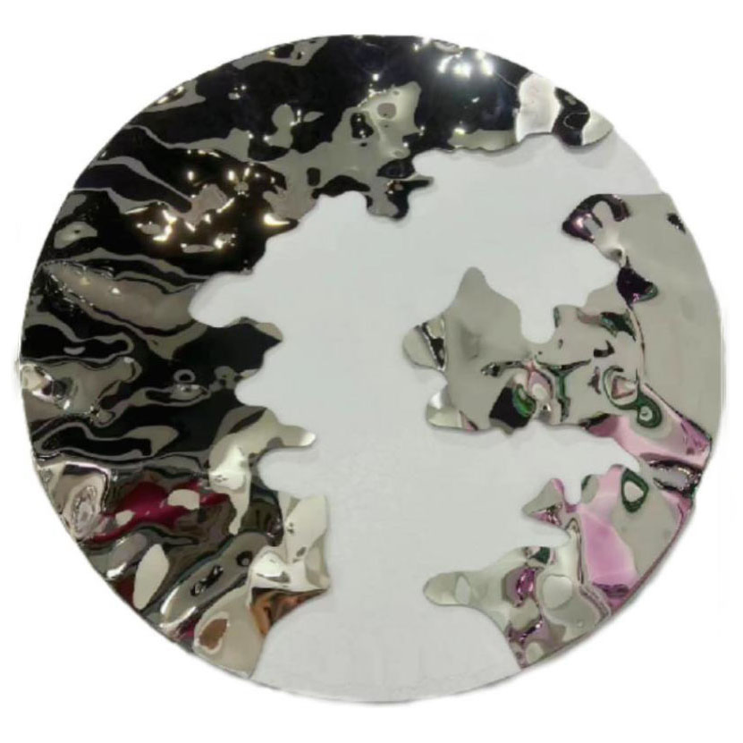 Hotel Home Indoor Stainless Steel Art Sphere Concave Mirror Wall Sculpture for Wall Decoration