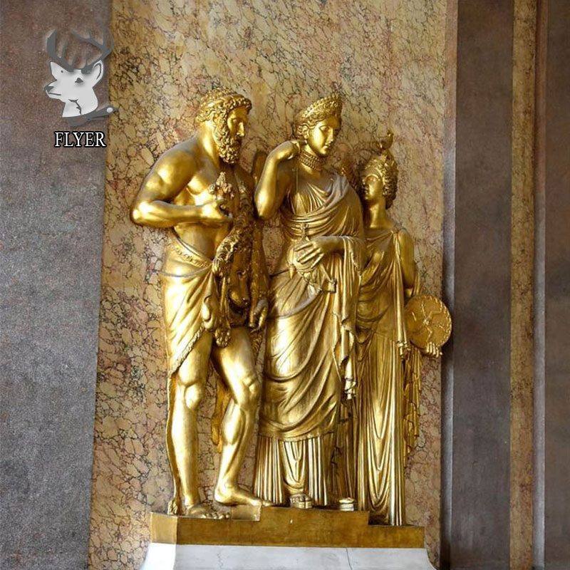 Life Size Outdoor Garden Decoration Religious Bronze Sculpture Relief Western Style Angel Relief Sculpture