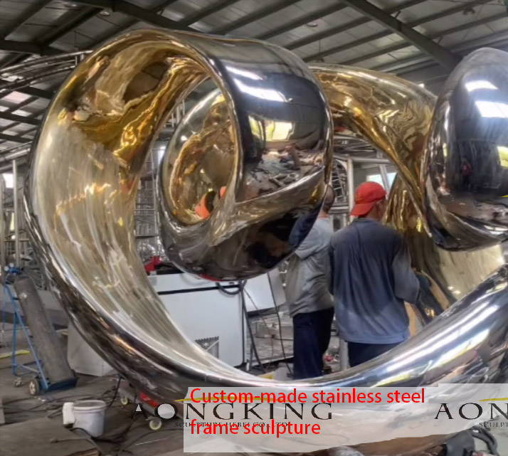 Painted White Garden Big Mushroom Abstract Metal Sculpture