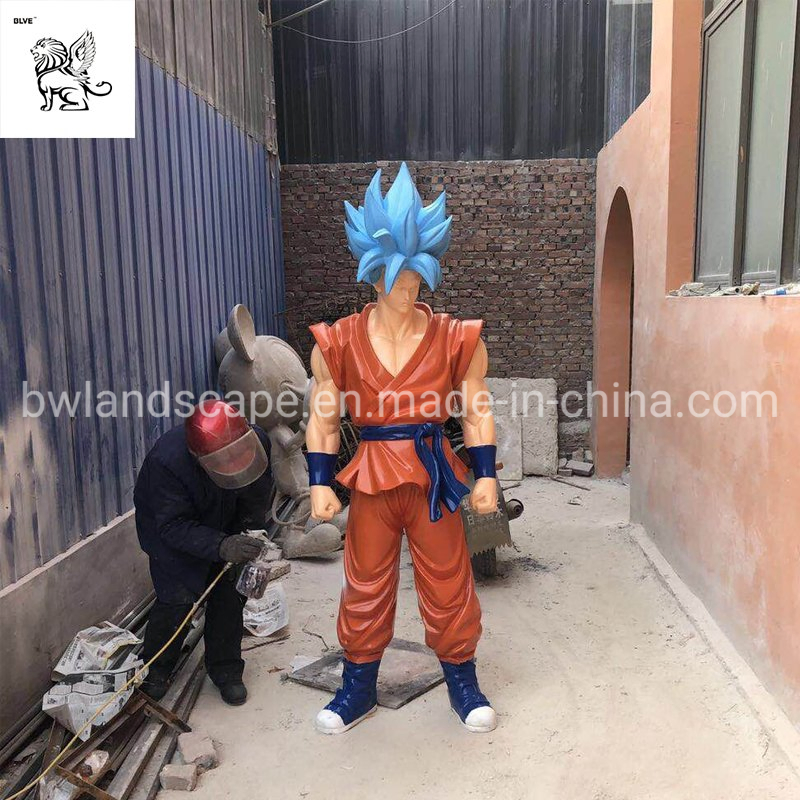 Supplier Life Size Cartoon Characters Fiberglass Animation Figure Sculpture Goku Statue Fsz-14