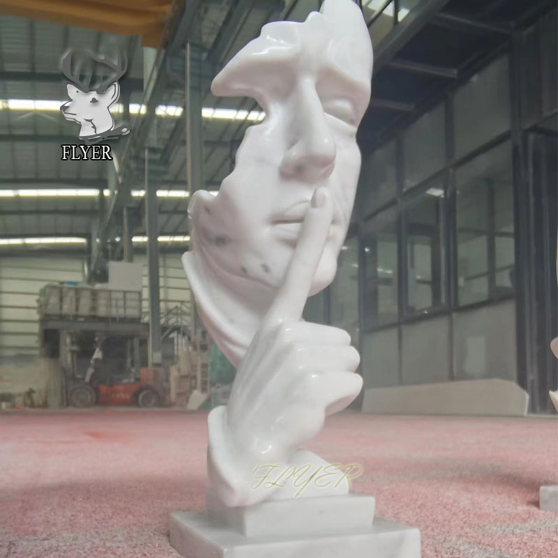 Indoor Home Decoration Polished Modern Art Abstract Marble Face Bust Statue