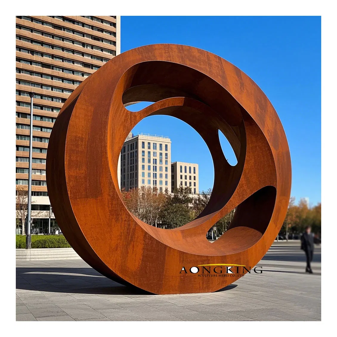 Large Rust Animal Sculpture Corten Steel Geometric Horse Statue Garden