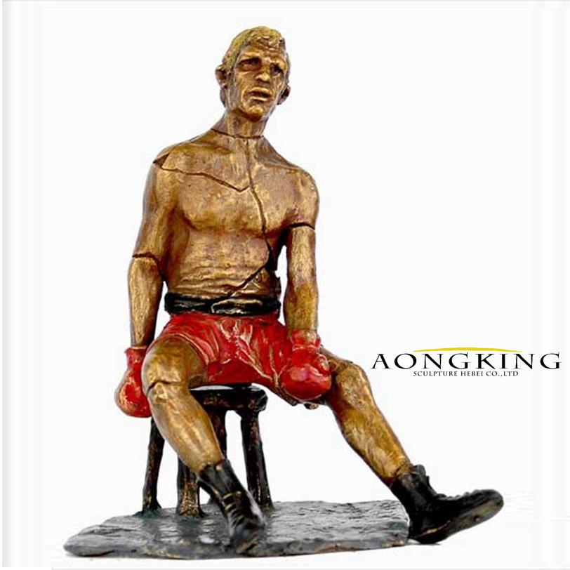 Yard Sculptures Handsome Mountain Bike Racer Bronze Life Size Statue