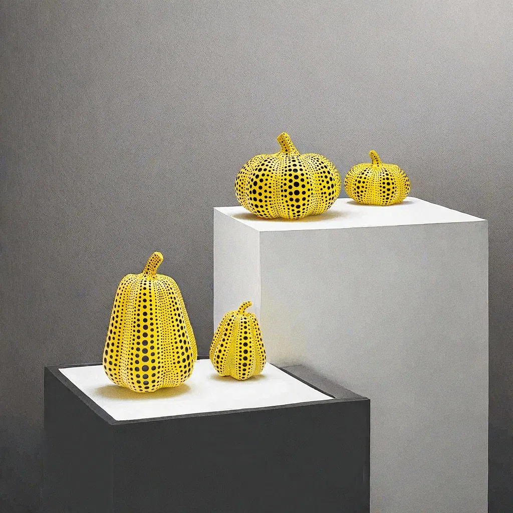 Home Decor Halloween Cross-Border Desktop Nordic Creative Polka DOT Pumpkin Resin Statue