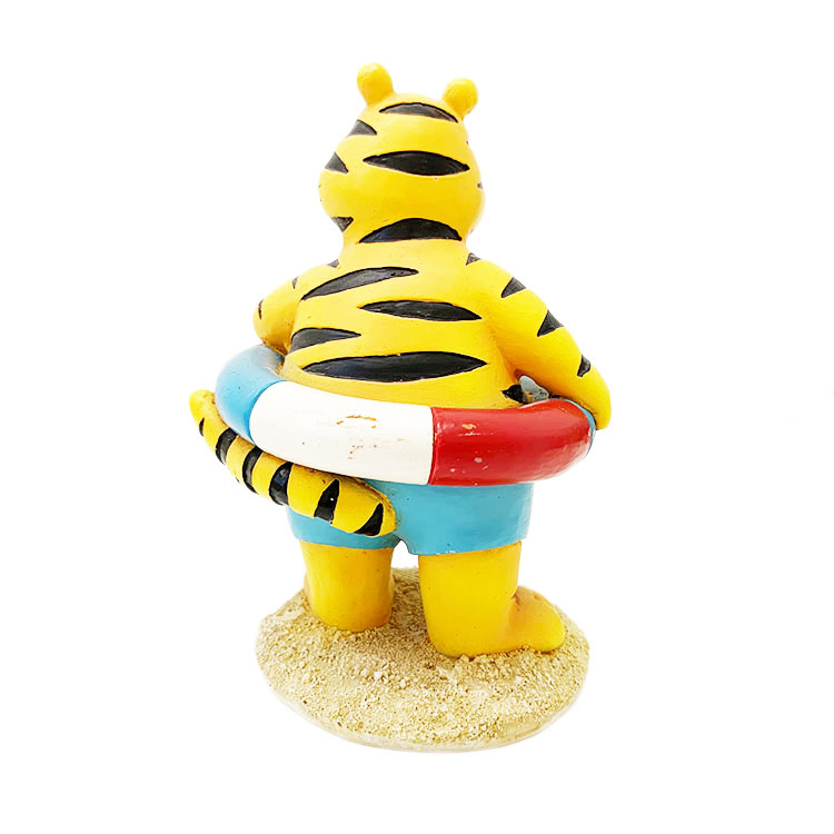 Custom Garden Cartoon Animal Character Resin Tiger Statue
