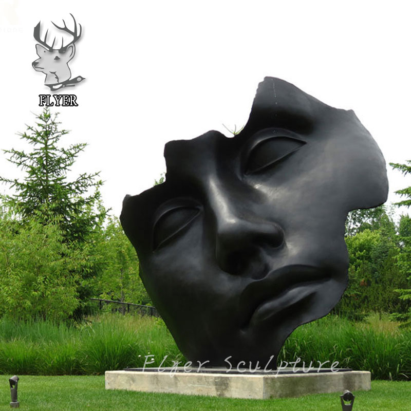 Outdoor Home Decoration Customized Modern Art Design Metal Face Cast Bronze Statue Large Abstract Bronze Face Statue