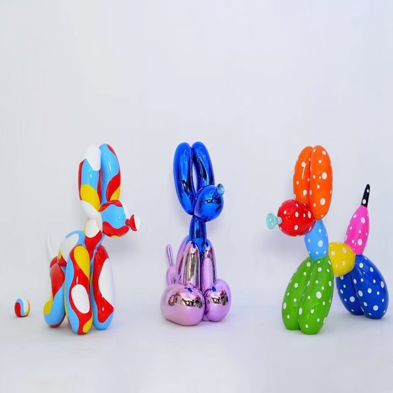 Custom Colorful Balloon Dog Statue, Mirror-Finish Stainless Steel Balloon Dog Sculpture for Interior Decoration.