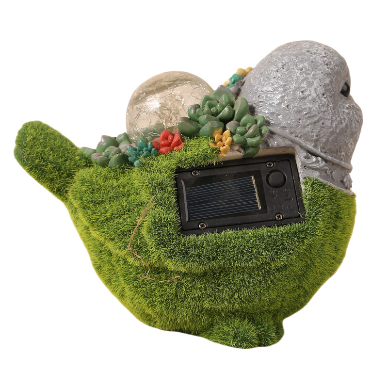 Vibrant Resin Frog Garden Statue with Solar LED Lighting Feature