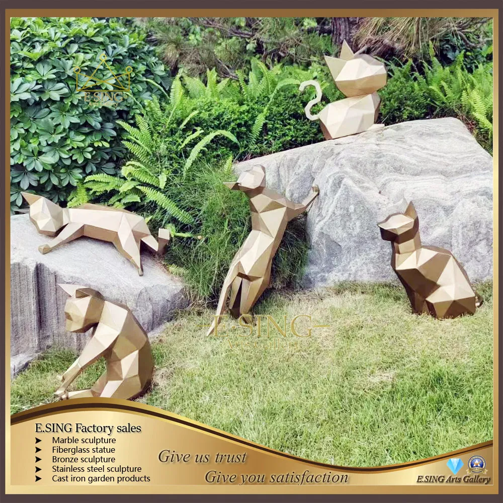 Stainless Steel Cat Sculpture 2