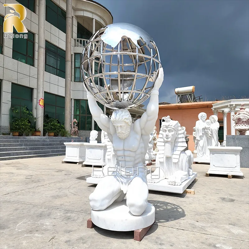 Marble Atlas Sculpture