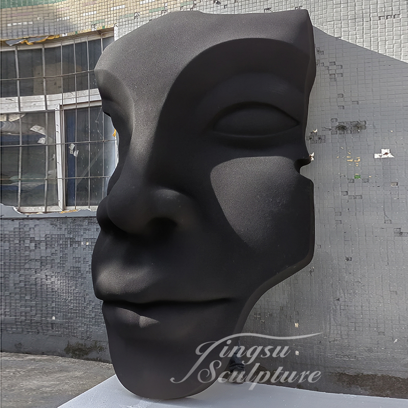 Home Interior Indoor Art Modern Wall Decor Abstract Fiberglass Large Size Metal Face Statue