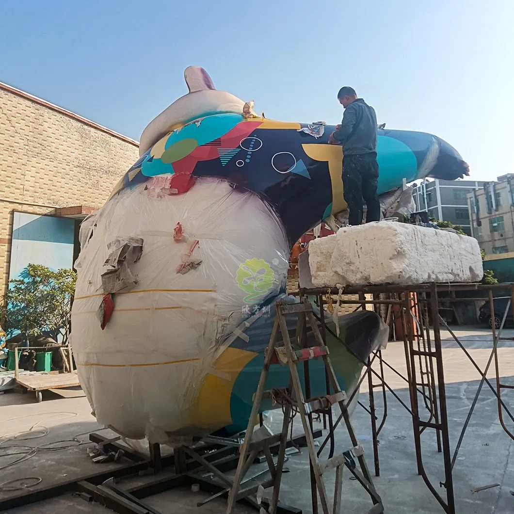 Customized Fiberglass Panda Sculptures, Large-Scale Urban Landmark Image Sculptures From Manufacturers
