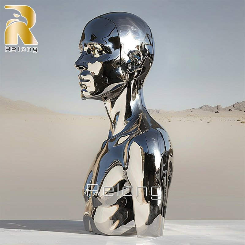 Art Ornament Life Size Abstract Metal Human Body Sculpture