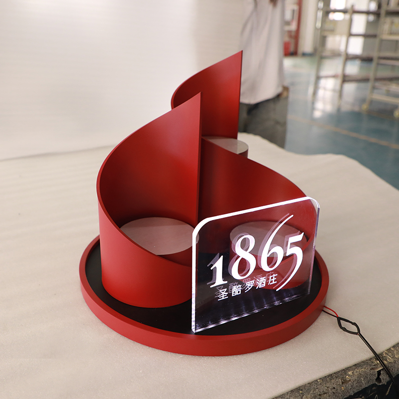 Custom LED Magnetic Display Levitating Rotation Wine Bottle Display Rack