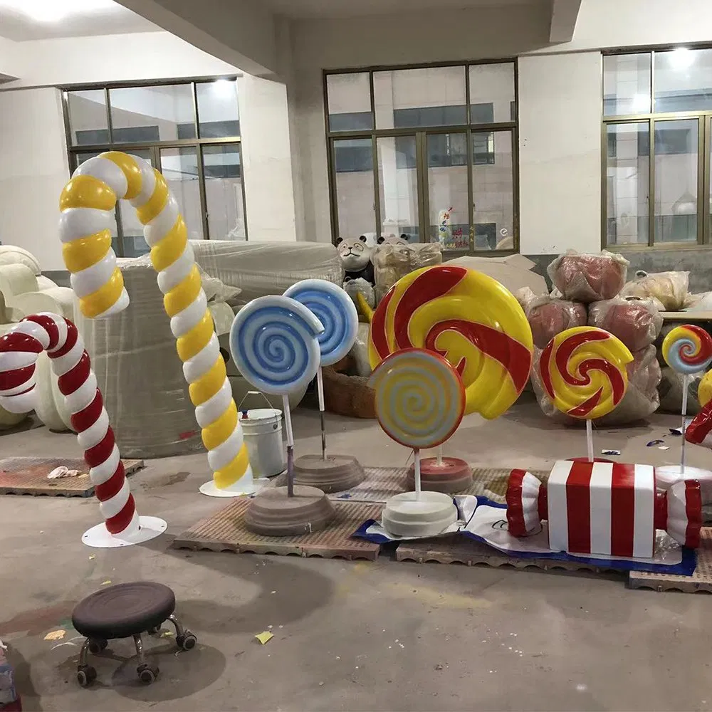 Garden Sculpture Outdoor Yard Fiberglass Candy Ice Cream Props