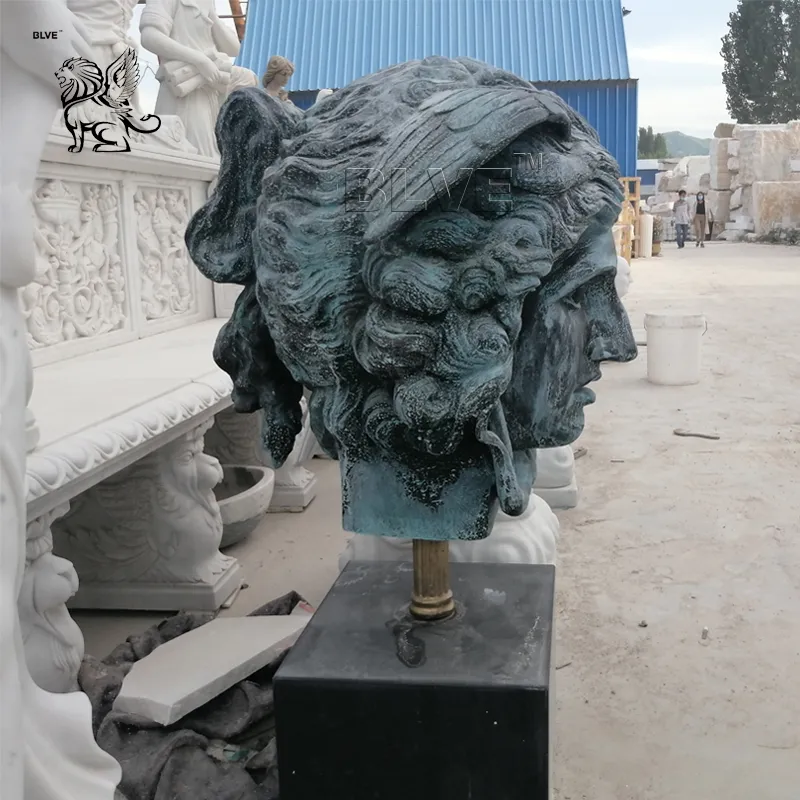 Bronze Greek Head Sculpture View 2