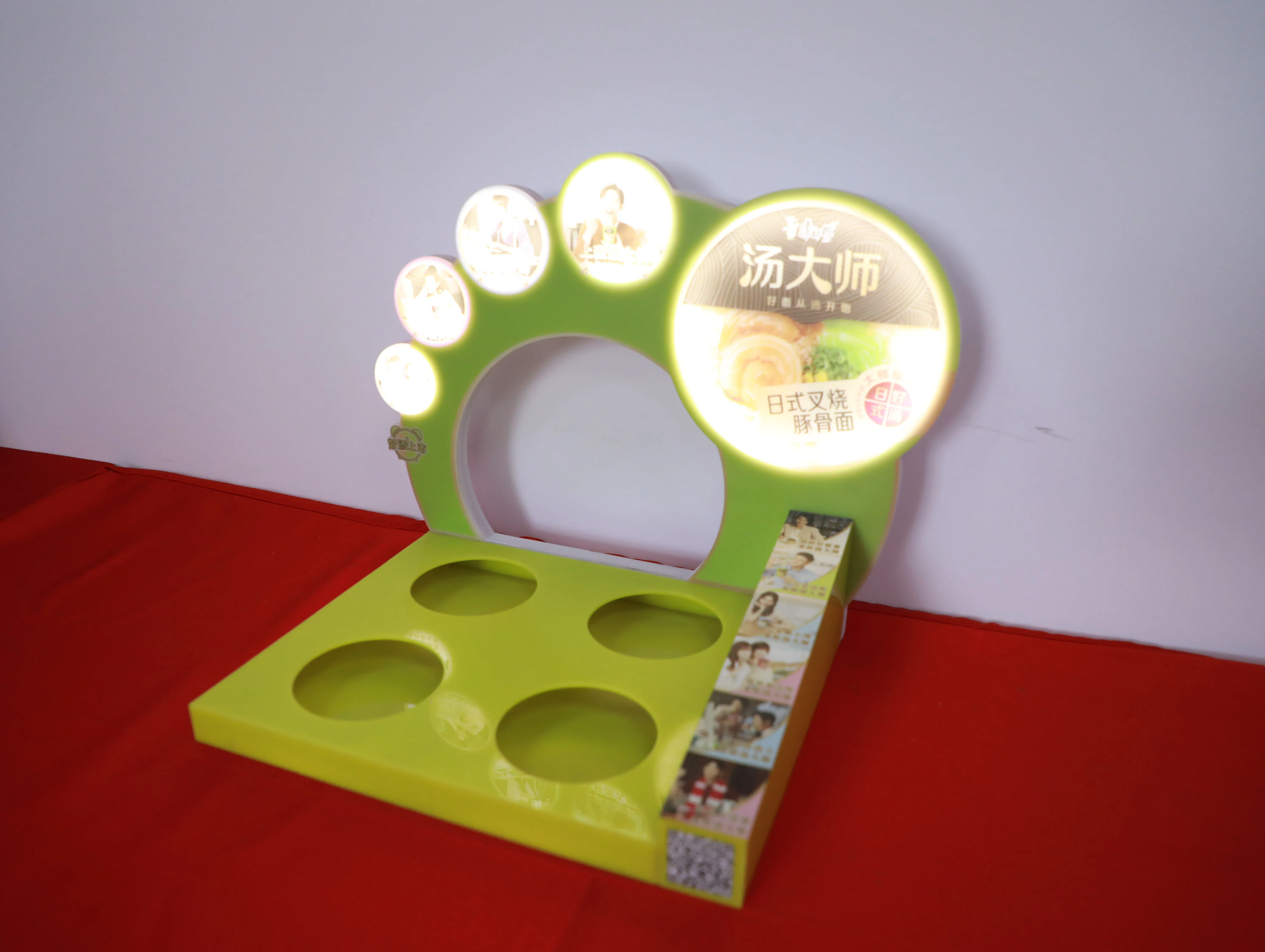 Custom Design Paper Cardboard Food Store Display Rack Desktop Retail Shop Holder