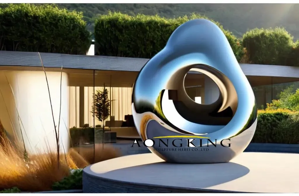 Mirror Polished Pear Sculpture