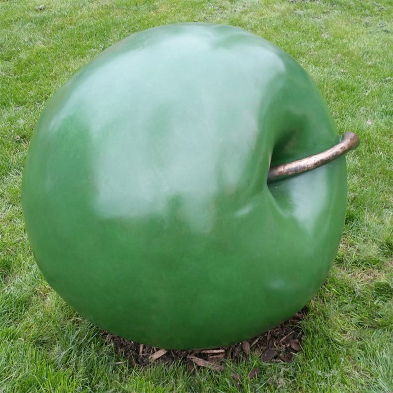 Outdoor Bronze Statue Decoration Urban Large Bronze Apple Sculpture