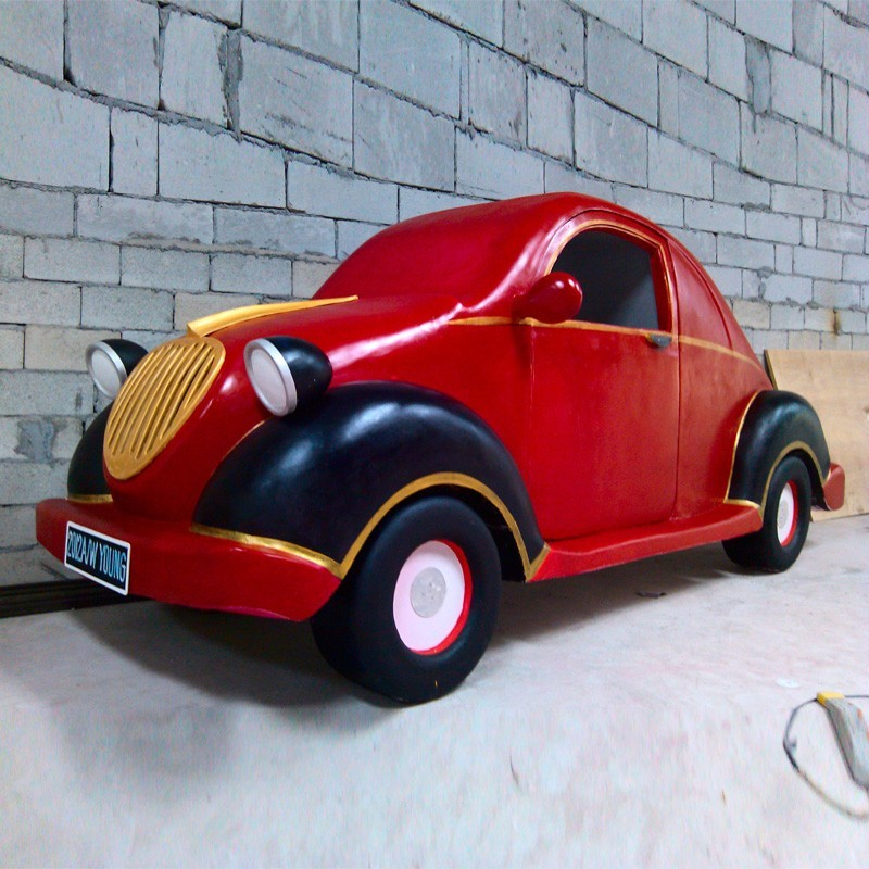 Customized Modern Contemporary Abstract Art Fiberglass Resin Car Statues