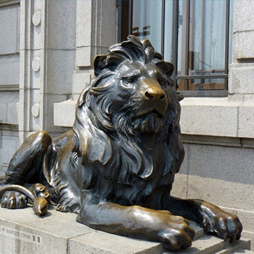 Outdoor Life Size Bronze Lions Sculpture for Decoration